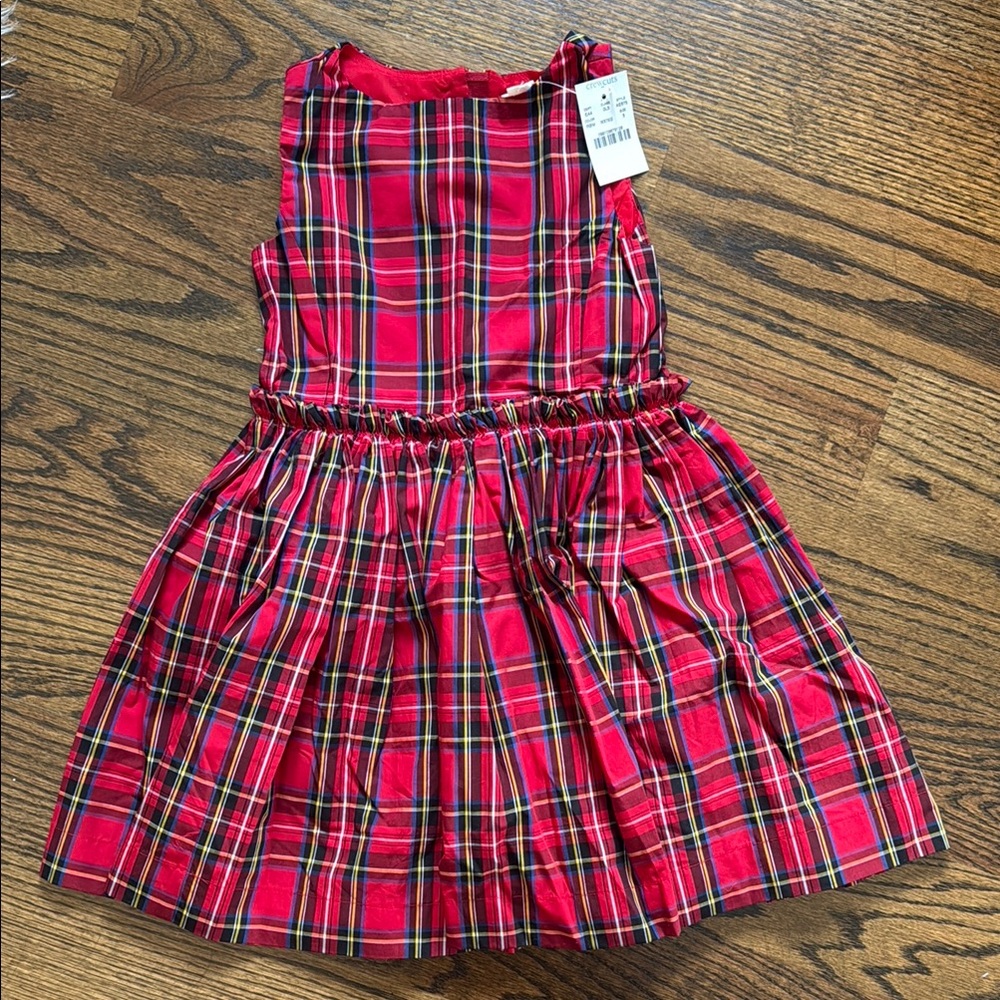 Crewcuts Tartan Holiday Plaid Red Girls Dress